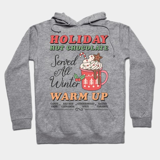 Retro Christmas Hot Chocolate Hoodie by patelmillie51